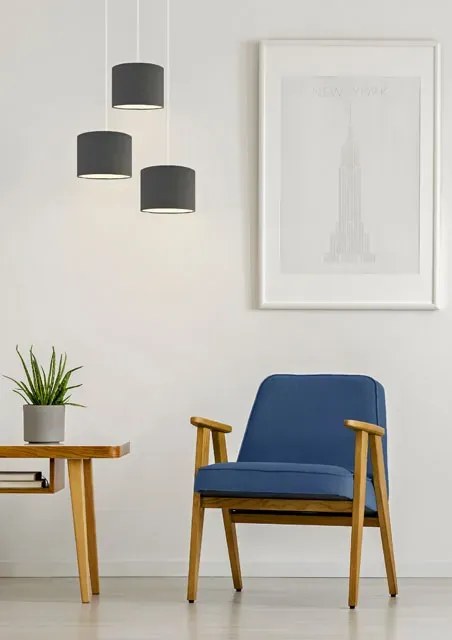 Okrągła lampa wisząca na chromowanym stelażu - N1-E63