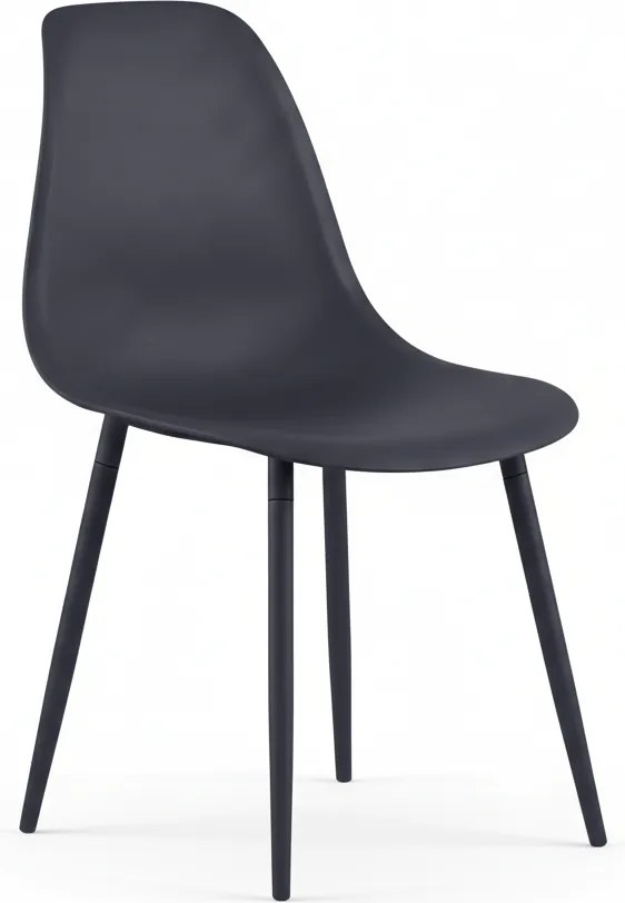 Krzesło do kuchni OSAKA plastikowe, antracytowe