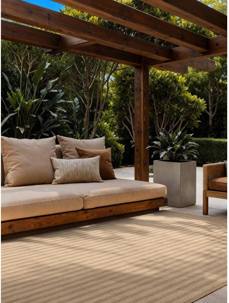 Kremowo-naturalny dywan odpowiedni na zewnątrz 120x170 cm Haringey Linley – Ted Baker