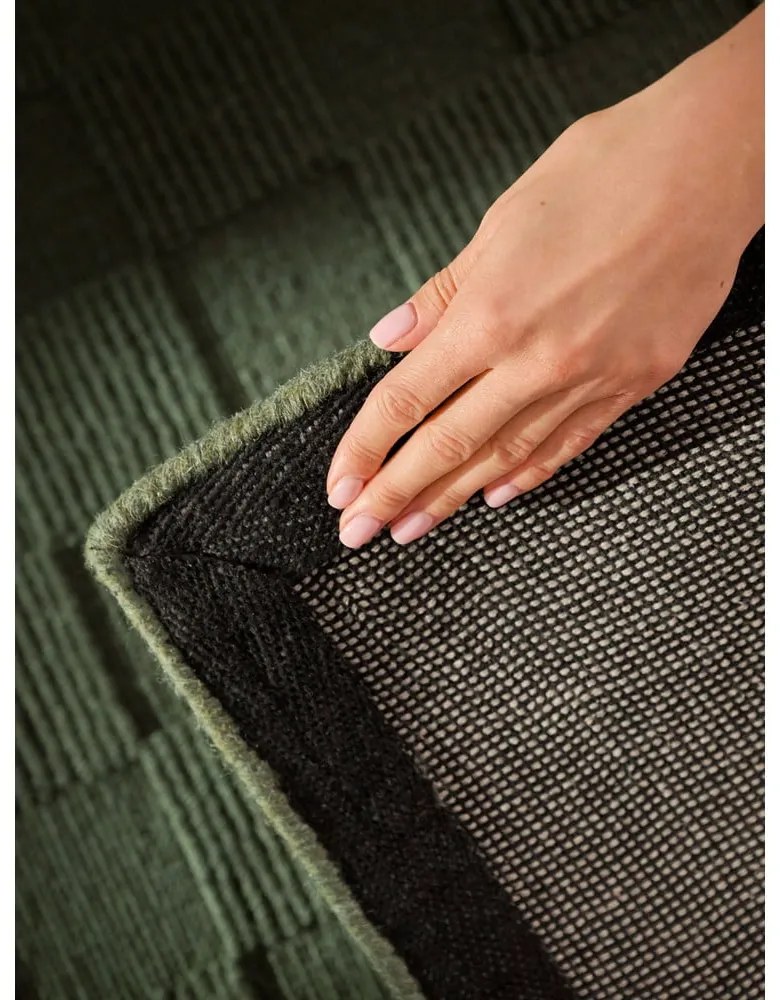 Ciemnozielony wełniany dywan tkany ręcznie 120x170 cm Scala – Villeroy&amp;Boch