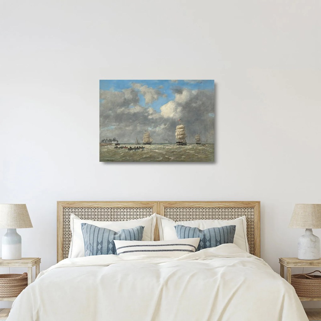 Obraz na szkle - Eugène Boudin, Le Havre, reprodukcje (70x50 cm)