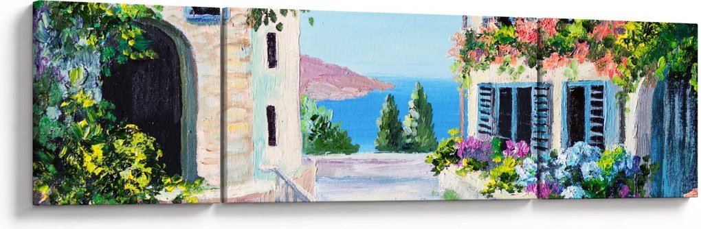 Obraz - Grecka aleja, obraz olejny (170x50 cm)