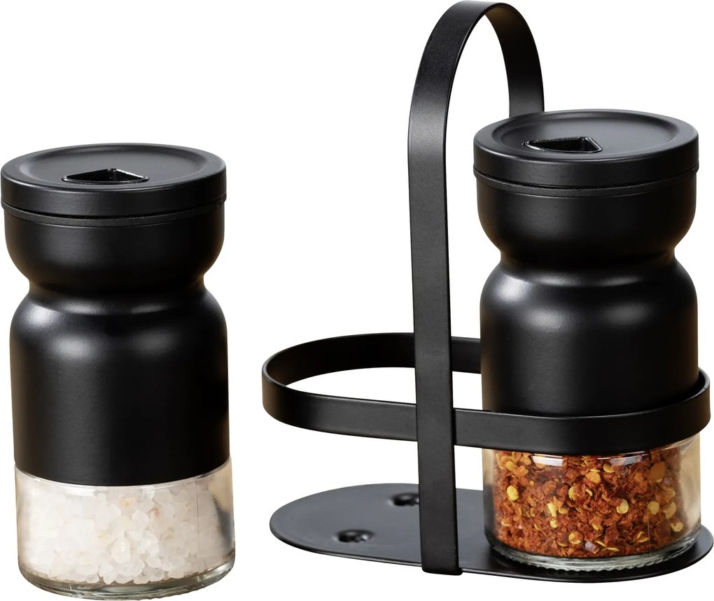 Solniczka i pieprzniczka na metalowym stojaku, Melli, WENKO