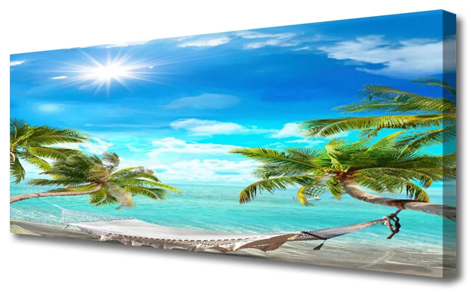 Obraz Canvas Palmy Tropikalne Hamak Plaża