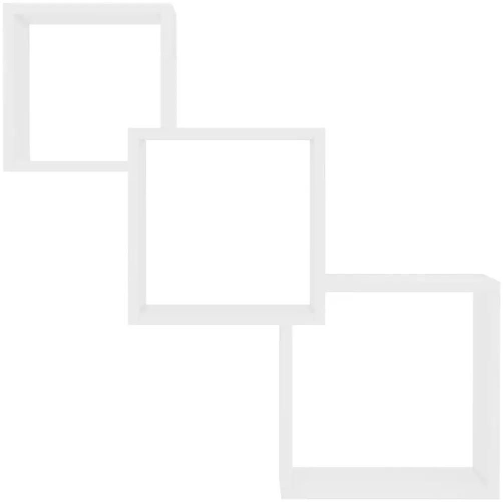 Zestaw białych półek ściennych modułowych N1-R41