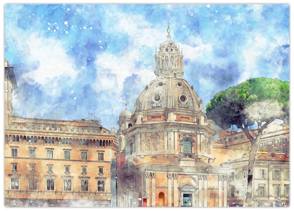Obraz - Kościół Santa Maria di Loreto, Rzym, Włochy (70x50 cm)