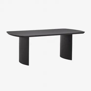 Prostokątny Stół Jadalny 200x100 Cm Z Płyty Mdf Tuareg Nizina Czarna - Sklum