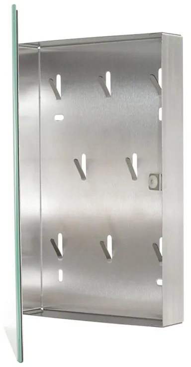 Skrzynka na klucze KEY GLASS, na 8 kluczy, biała