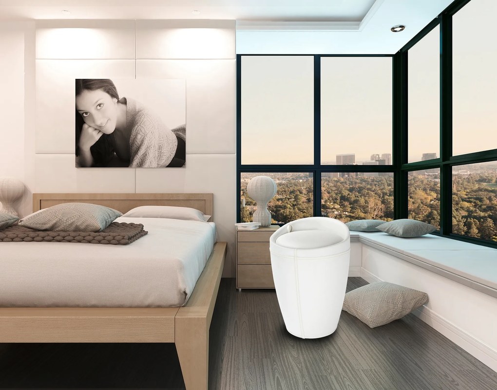 Pufa CANDY ze schowkiem - kosz na pranie, 2 w 1, WENKO