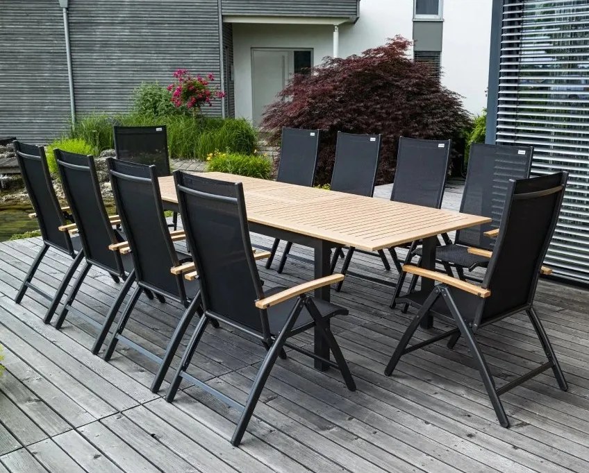 Doppler EXPERT WOOD antracyt, +1 ogrodowy zestaw wypoczynkowy 6+2