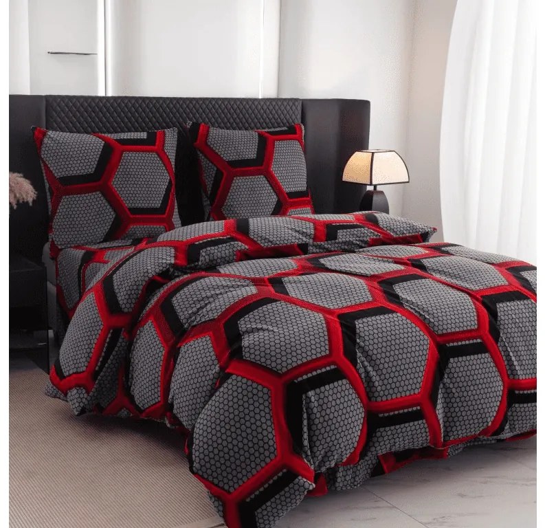 PrzytulneMieszkanie.pl PrzytulneMieszkanie.pl Pościel z mikropluszu ZORINO szara Rozmiar pościeli: 70 x 80 cm | 140 x 200 cm