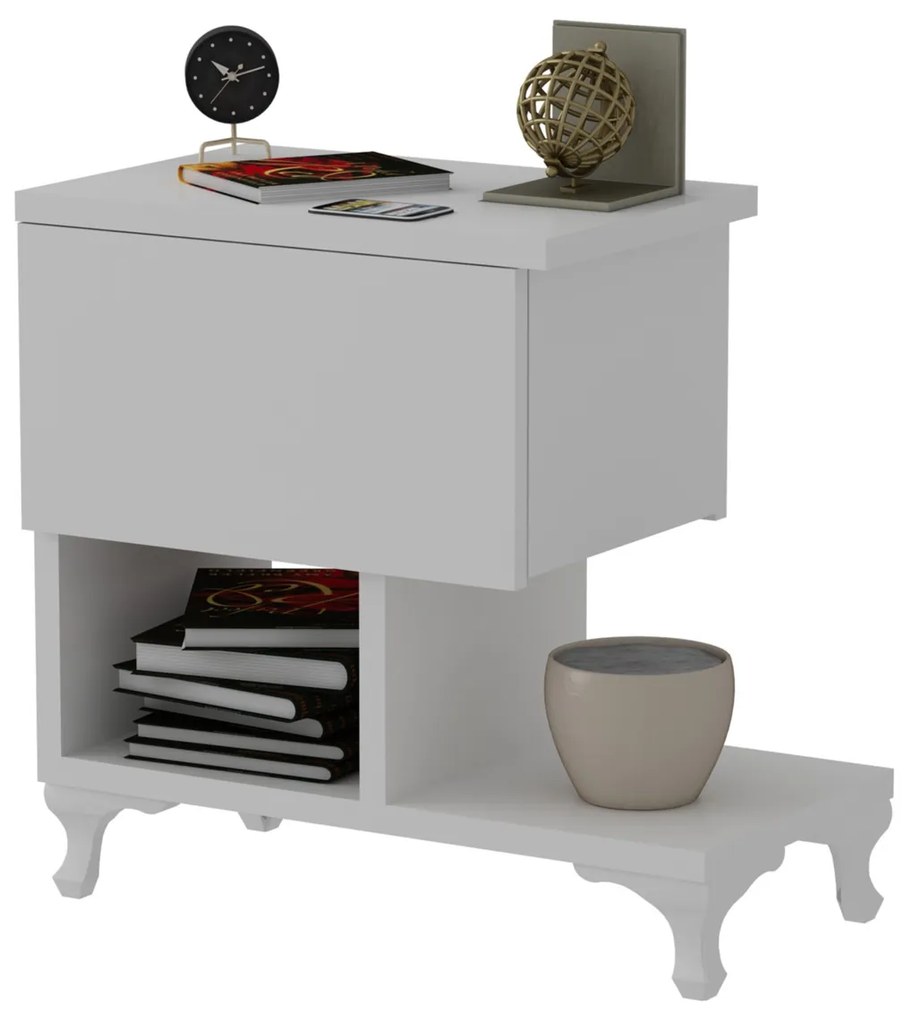 Stolik nocny Cast White