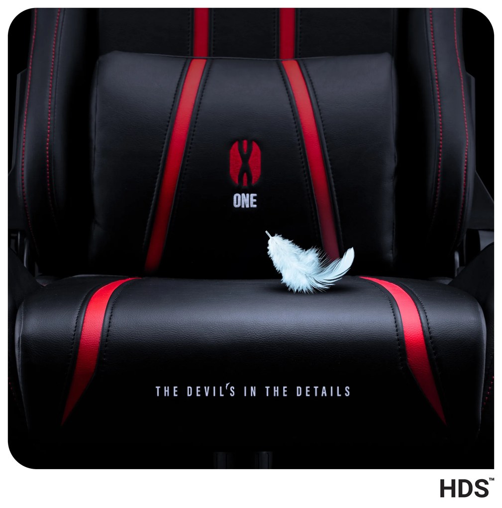 Fotel gamingowy Diablo X-One 2.0 King Size, czarno-czerwony