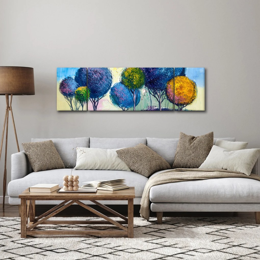 Obraz drzew kopułowych, obraz olejny (170x50 cm)