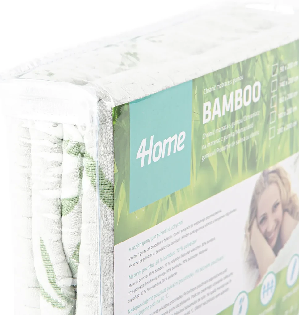 4Home Bamboo Ochraniacz  na materac z gumką, 90 x 200 cm, 90 x 200 cm
