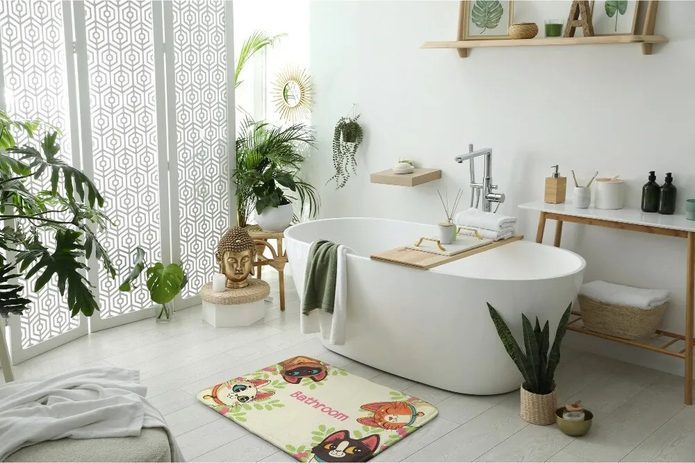 Dywanik antypoślizgowy do łazienki Dywanik antypoślizgowy do łazienki koty Kotki