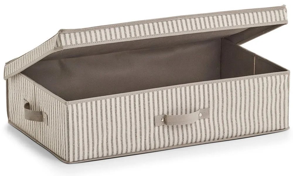 Składany pojemnik tekstylny z pokrywą, 61,5 x 38 x 16,5 cm, STRIPES