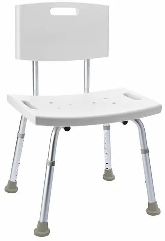 SAPHO A00602101 Krzesło dla osób niepełnosprawnychz oparciem, regulowana wysokość, biały