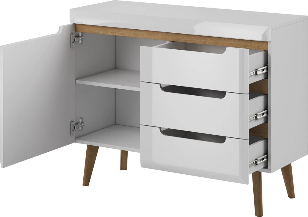 Komoda NORDICO 107 cm do Salonu Sypialni Biały