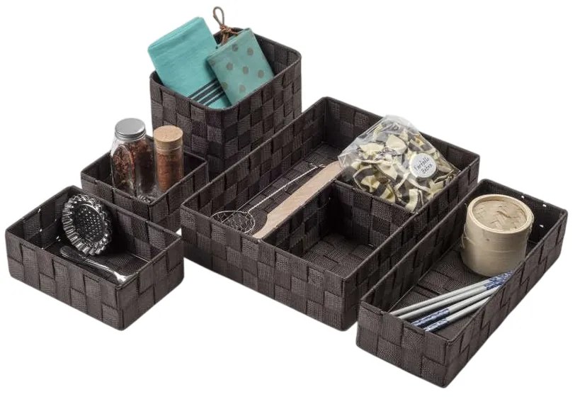 Compactor Organizer do przechowywania do szuflady M TEX, 18 x 12 x 7 cm, brązowy, M