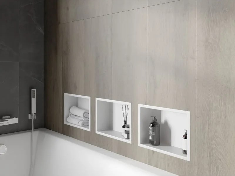 Mexen X-Wall-R półka wnękowa z kołnierzem 30 x 20 cm, biała - 1920302010
