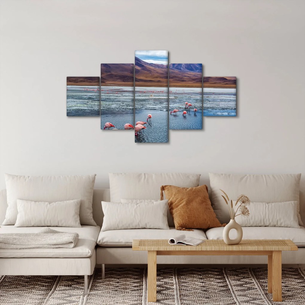 Obraz - Flamingi (125x70 cm)