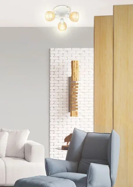 Biała lampa sufitowa w stylu skandynawskim K092 K2-N65