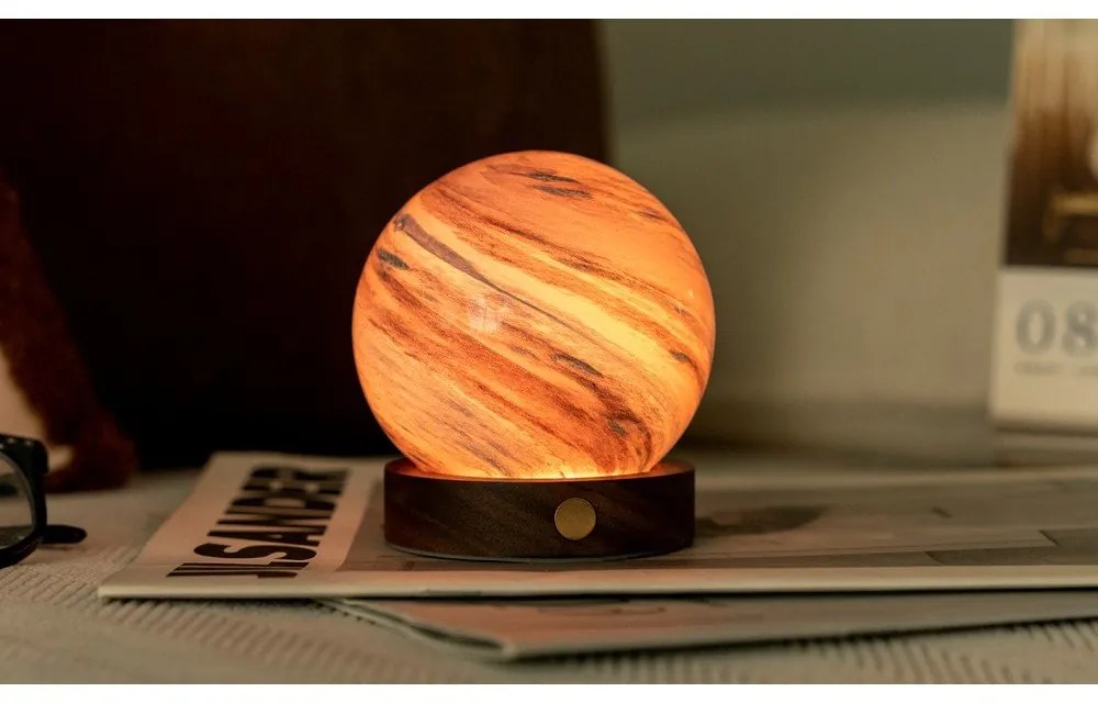 Brązowa/w ciemnym naturalnym kolorze dekoracja świetlna na USB ø 8 cm Polar Cloud – Gingko