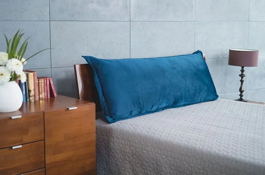 Poduszka na zagłówek PILLOW CHIC 2 VELVET 180 granatowa SKANDICA