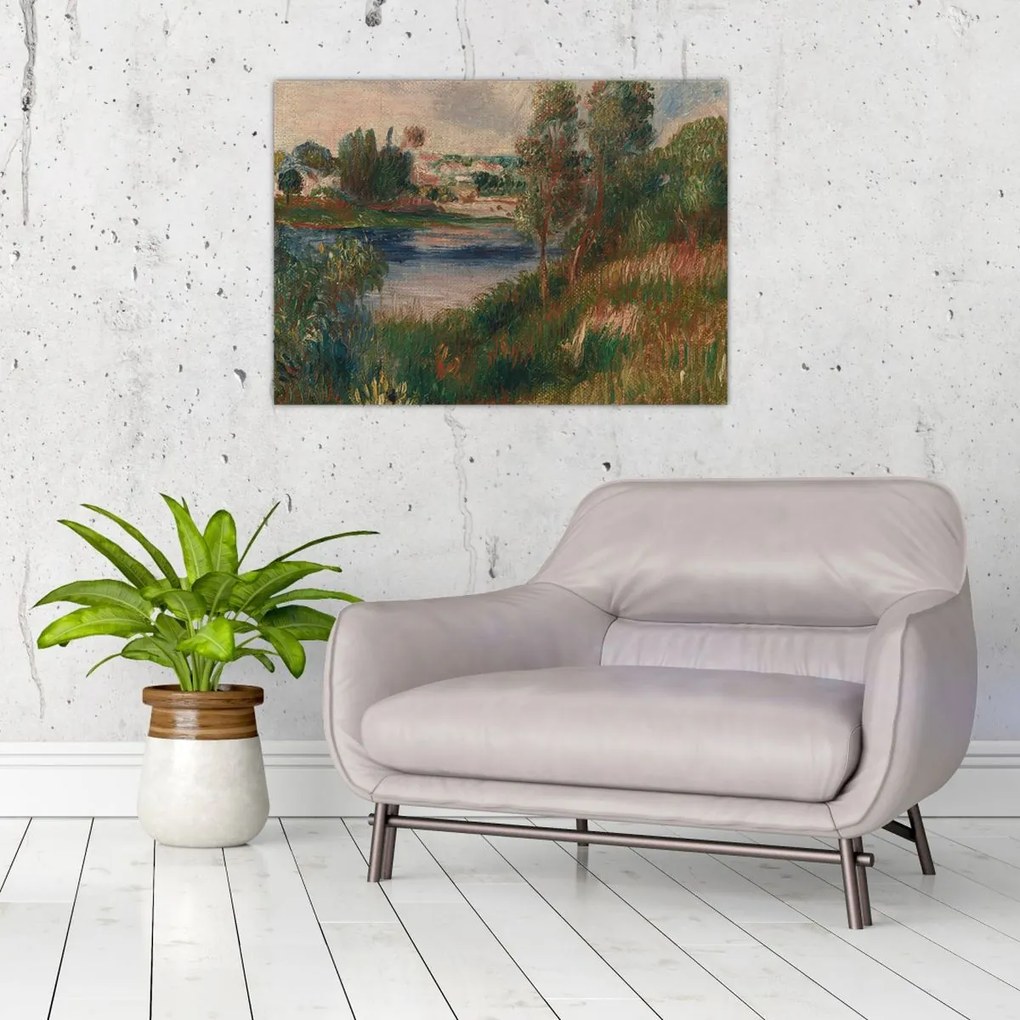 Obraz - Auguste Renoir, Landscape at Vetheuil, reprodukcje (70x50 cm)