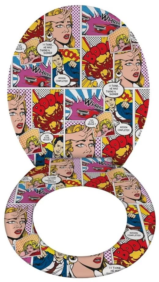 Deska sedesowa wolnoopadająca Wenko Pop Art, 45x37,5 cm