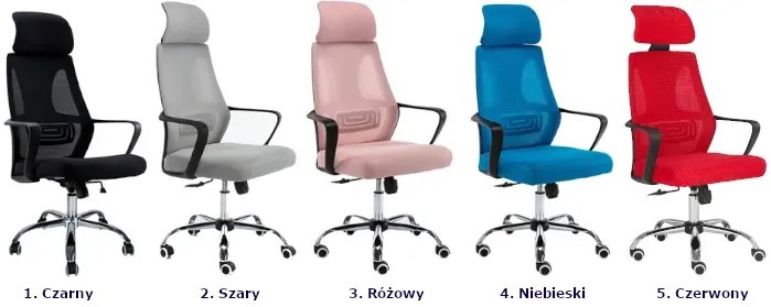 Czarny fotel biurowy materiałowy obrotowy do komputera - Fisan
