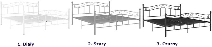 Szare metalowe łóżko w stylu loft 180x200 cm - Iroz