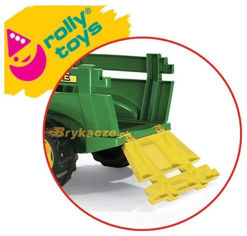 Rolly toys rollytrailer przyczepa farm john deere otwierane burty