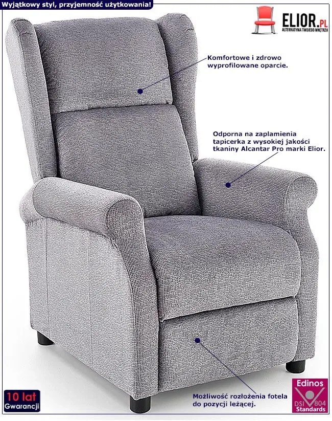 Rozkładany fotel uszak wypoczynkowy G3-A75