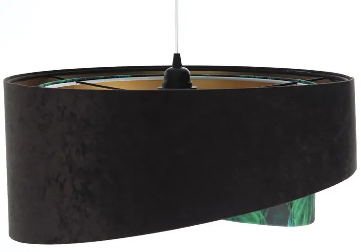 Czarno-zielona lampa wisząca nad stół W1-G04