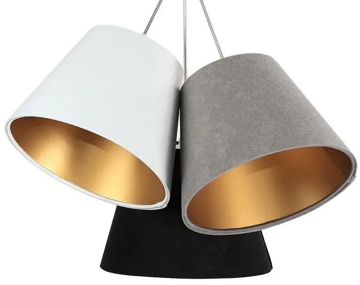 Trójkolorowa lampa wisząca ze złotym wnętrzem D9-A27