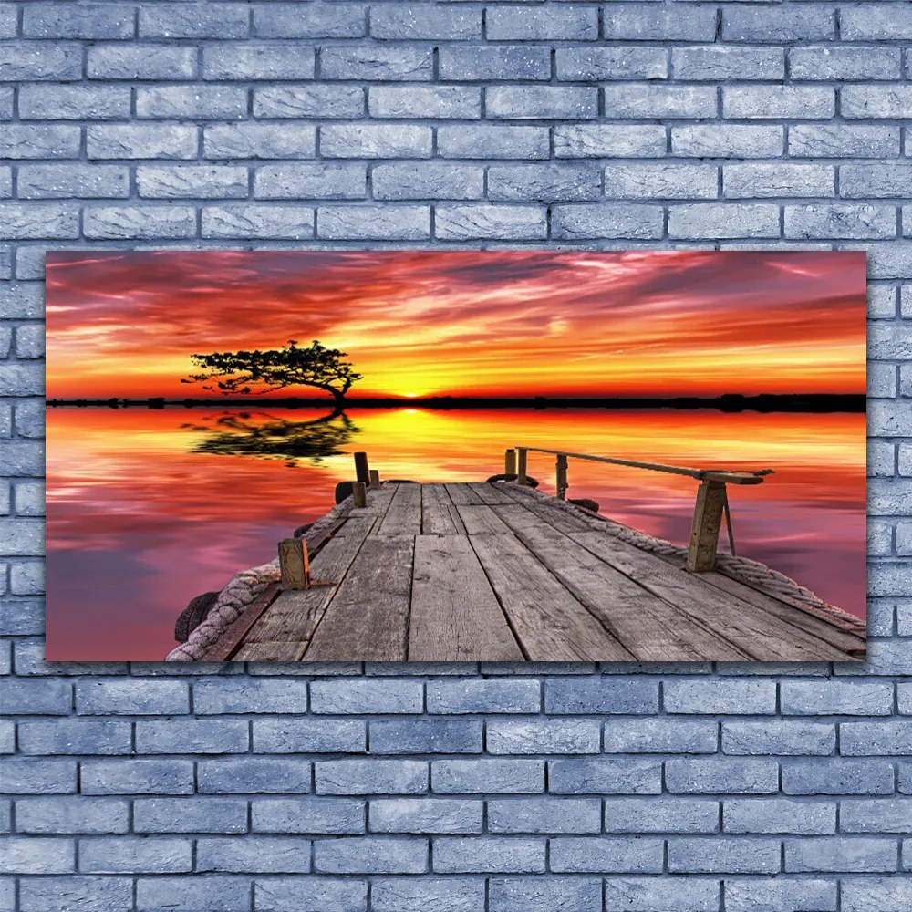 Obraz canvas Drewniane Molo nad Jeziorem