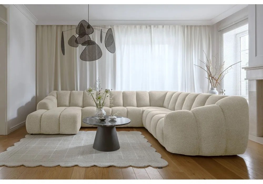 Beżowy narożnik (prawostronny/w kształcie litery U) Shell – Miuform