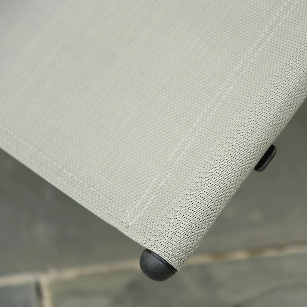 Krzesło Bujane Outsunny Fotel Ogrodowy Metalowa Siatka Komfort i Design Czarny Jasnoszary | Aosom PL