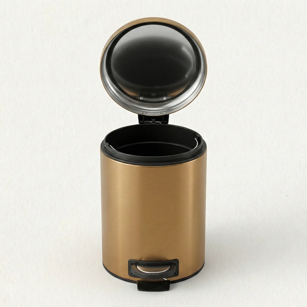 Kosz łazienkowy STEG z wolno opadającą pokrywą, wyciągany pojemnik, 3 l