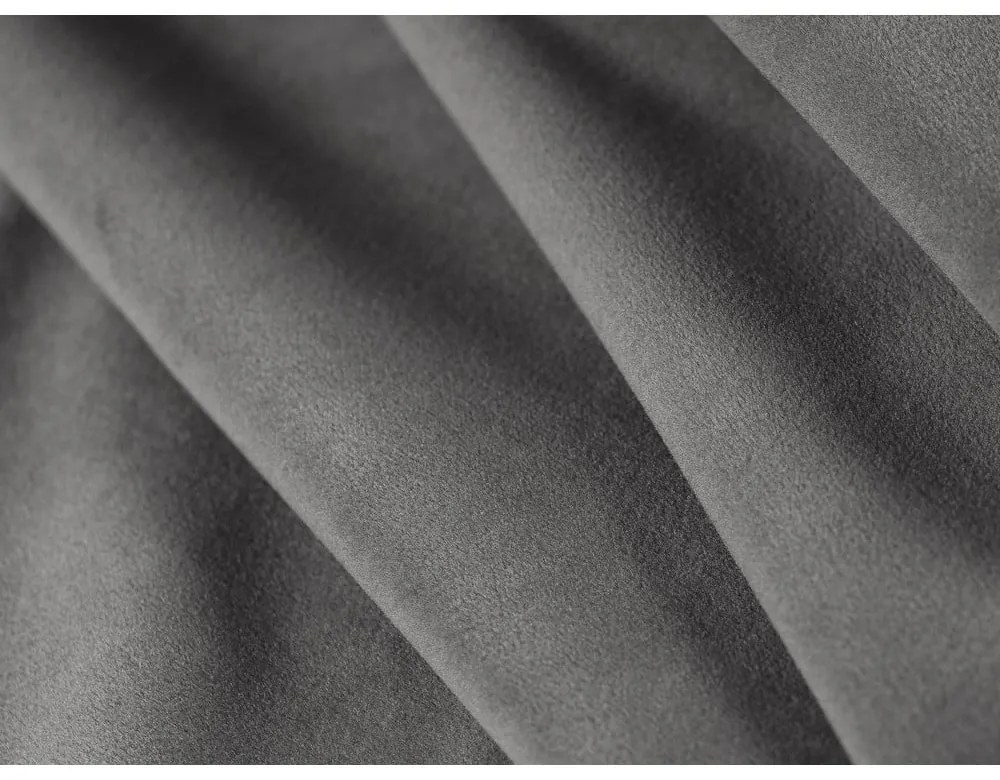 Ciemnoszare tapicerowane łóżko dwuosobowe ze schowkiem i stelażem 180x200 cm Miley – Micadoni Home