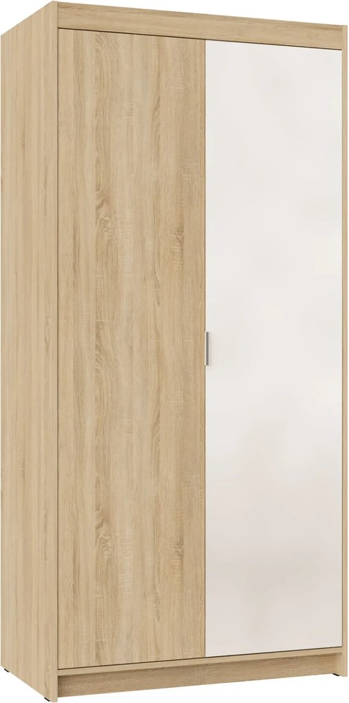 Szafa z lustrem i półkami do przechowywania dąb sonoma D2-G60