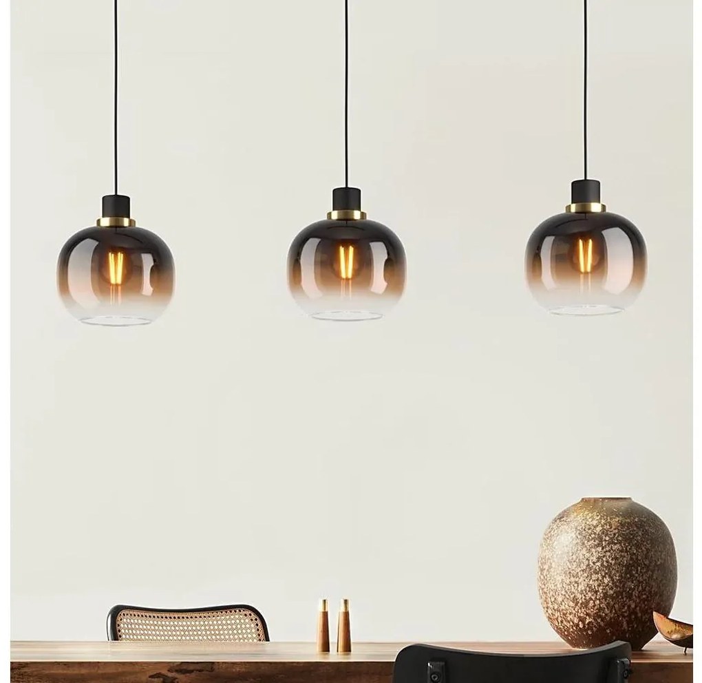 Eglo 99615 - Lampa sufitowa OILELLA 3xE27/40W/230V brązowa