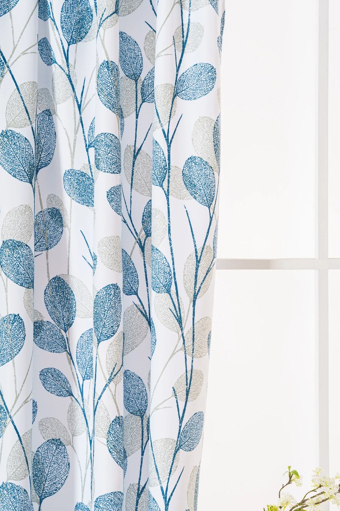 Designerska zasłona VIENTE 140x270 cm, wzorzysta Zawieszanie: Taśma z wiązaniami