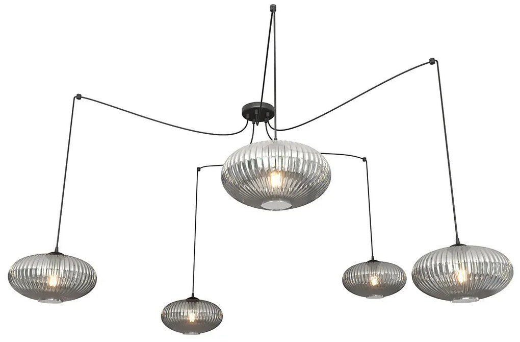 Nowoczesna pięcioramienna lampa typu pająk - D171 C4-G33