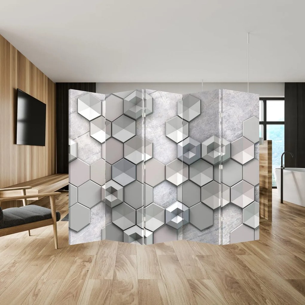Parawan - Abstrakcja 3D (210x170 cm)