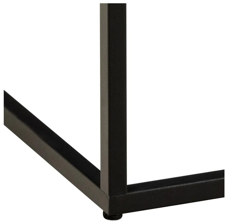 Czarny stolik z blatem w dekorze marmuru 60x60 cm Barossa – Actona