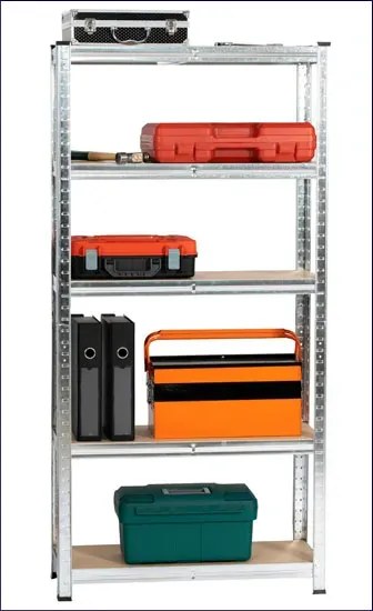 Srebrny regał metalowy 154 cm - Filove 3X