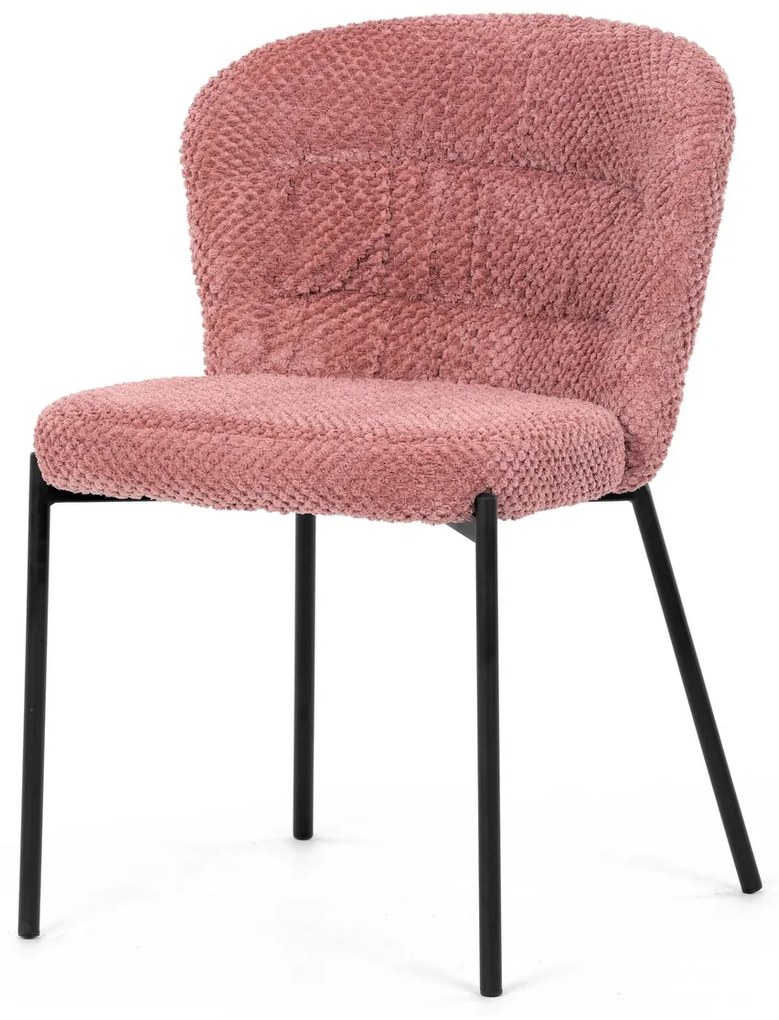 Zestaw krzeseł do jadalni Bouclé CT-W1077 PINK2, 4szt.